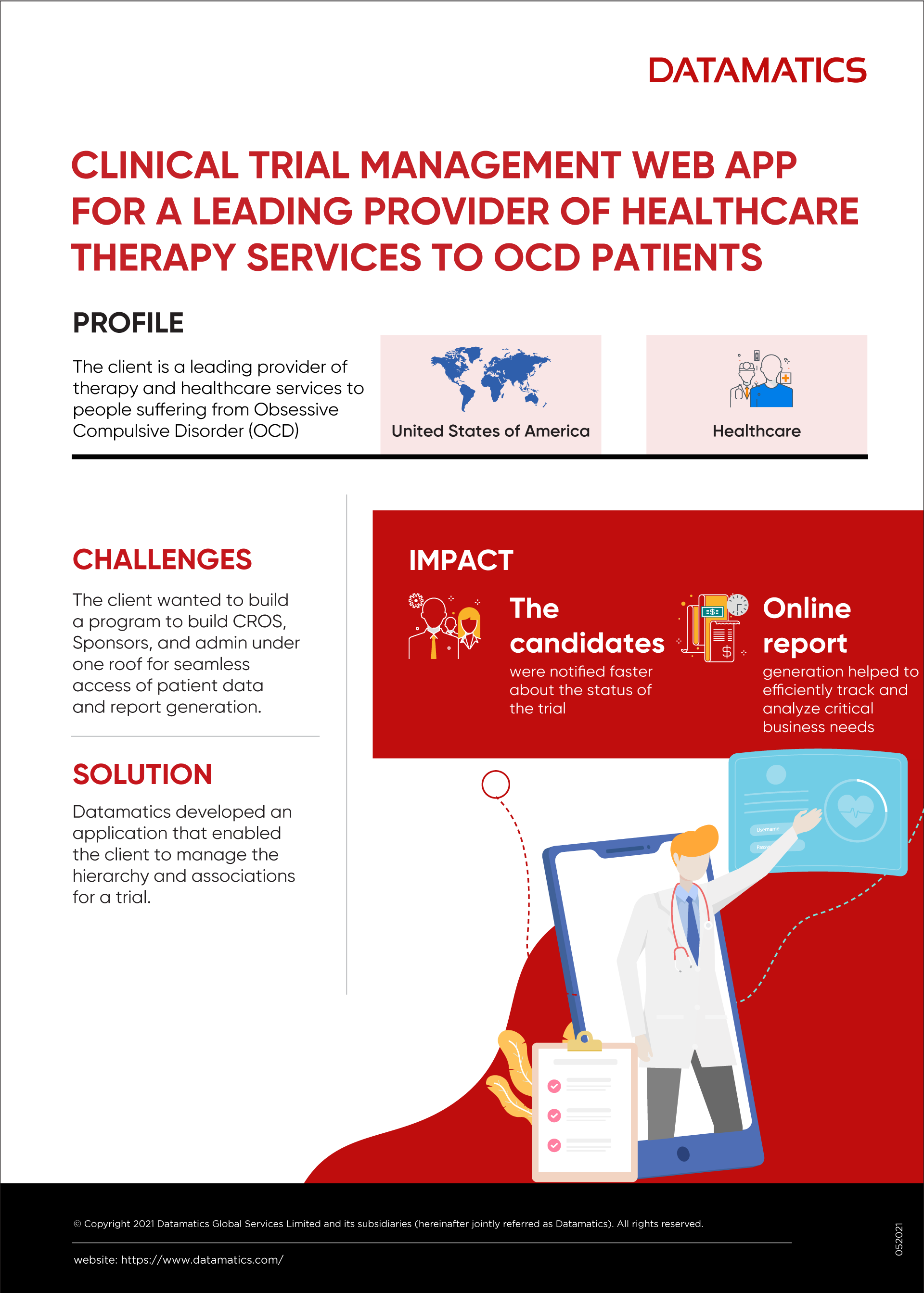 Infographics on Web App Development for a Healthcare Provider