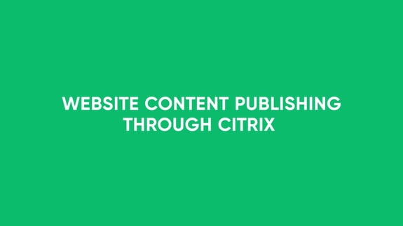 Website Content Publishing
