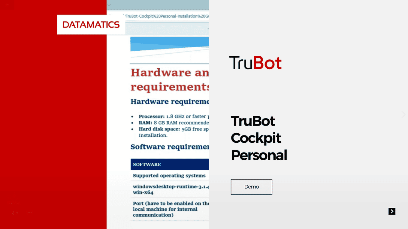 Demo on TruBot Cockpit Personal_07-Jul-2020