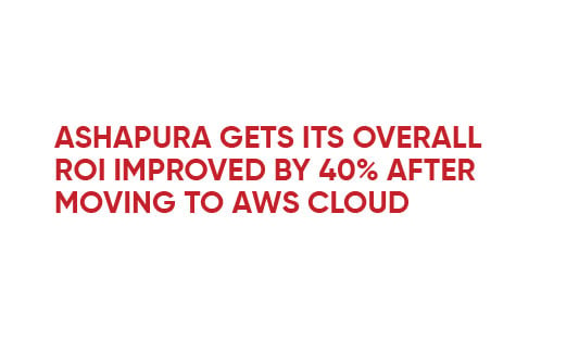 Infographic - Ashapura gets its overall ROI improved by 40% after moving to AWS cloud