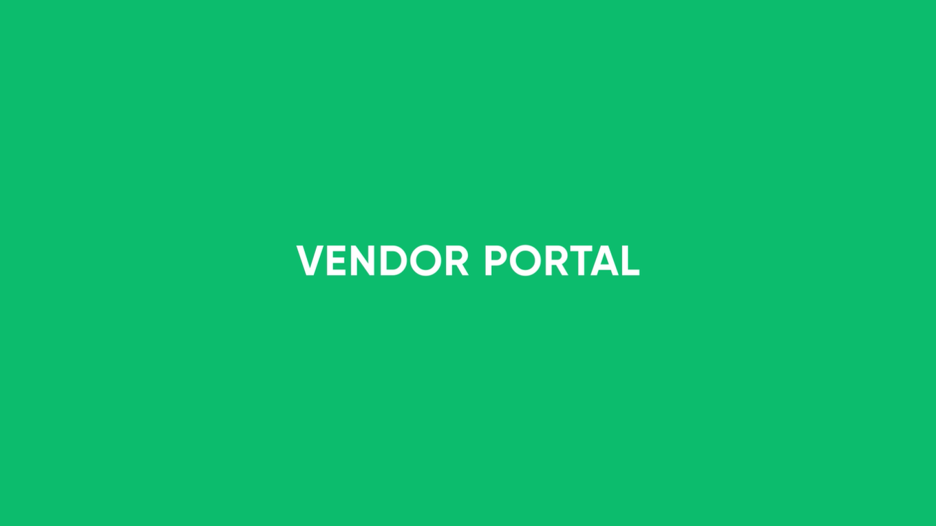 Vendor Portal Demo Video