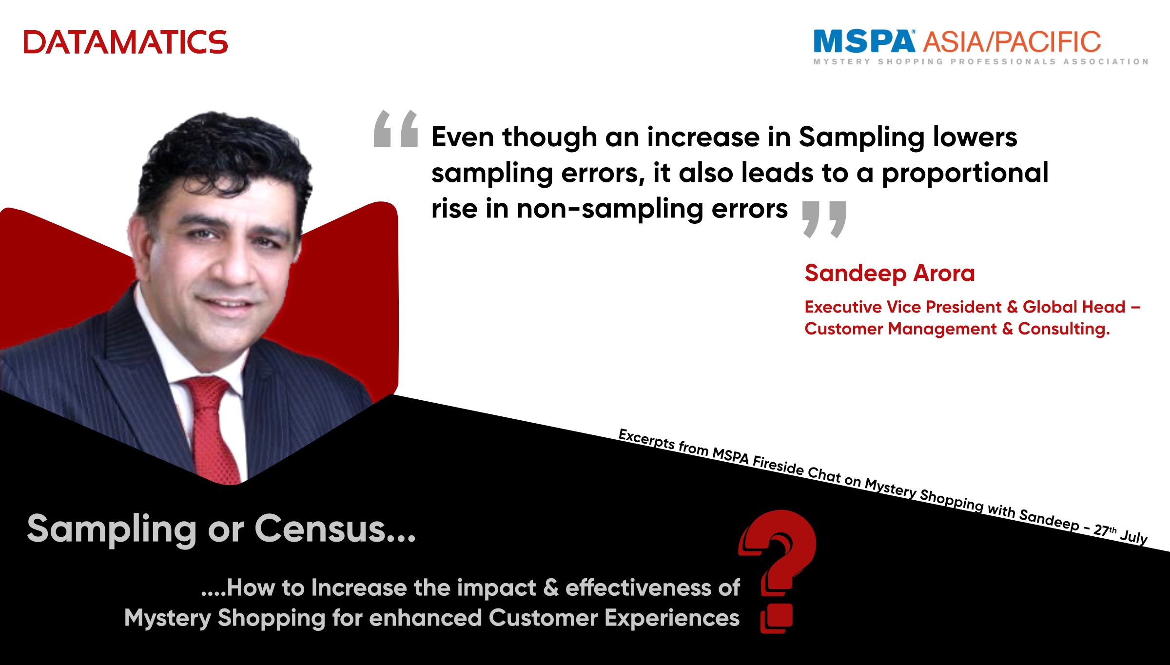Mystery Shopping - Sampling or Census